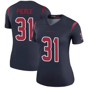 Women's Nike Houston Texans Dameon Pierce Navy Color Rush Jersey - Legend