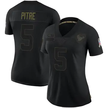Women's Nike Houston Texans Jalen Pitre Black 2020 Salute To Service Jersey - Limited