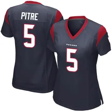 Women's Nike Houston Texans Jalen Pitre Navy Blue Team Color Jersey - Game