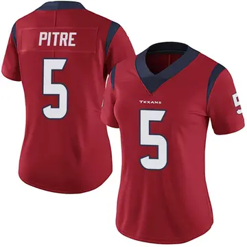 Women's Nike Houston Texans Jalen Pitre Red Alternate Vapor Untouchable Jersey - Limited