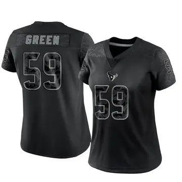 Women's Nike Houston Texans Kenyon Green Black Reflective Jersey - Limited