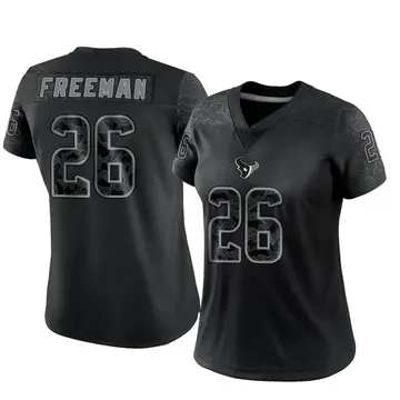 Women's Nike Houston Texans Royce Freeman Black Reflective Jersey - Limited