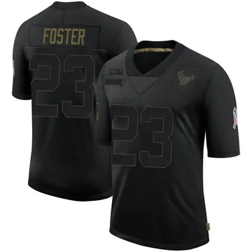 Youth Nike Houston Texans Arian Foster Black 2020 Salute To Service Jersey - Limited