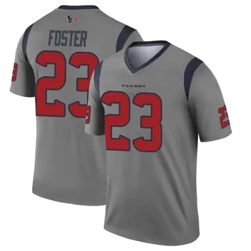 Youth Nike Houston Texans Arian Foster Gray Inverted Jersey - Legend