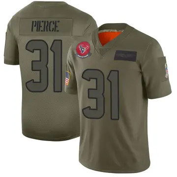 Youth Nike Houston Texans Dameon Pierce Camo 2019 Salute to Service Jersey - Limited