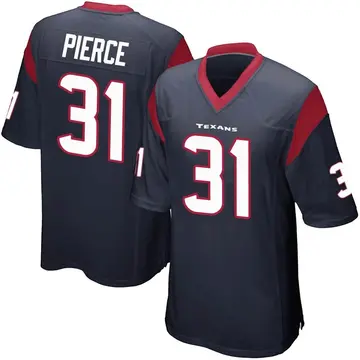 Youth Nike Houston Texans Dameon Pierce Navy Blue Team Color Jersey - Game
