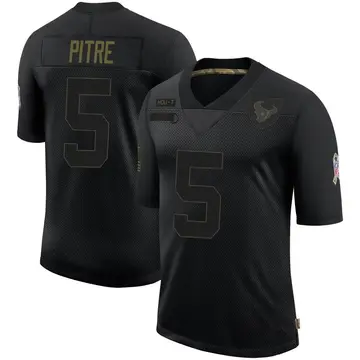 Youth Nike Houston Texans Jalen Pitre Black 2020 Salute To Service Jersey - Limited