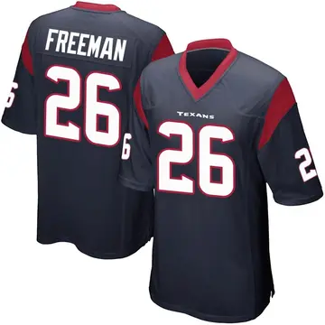 Youth Nike Houston Texans Royce Freeman Navy Blue Team Color Jersey - Game