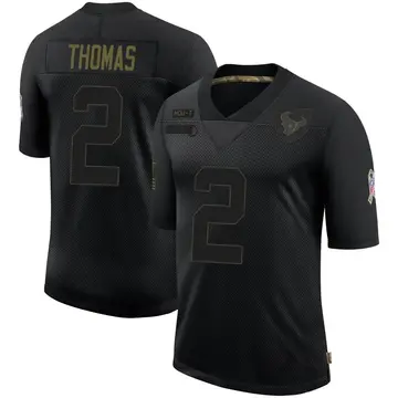 Youth Nike Houston Texans Tavierre Thomas Black 2020 Salute To Service Jersey - Limited