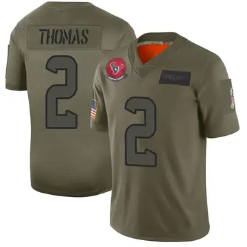 Youth Nike Houston Texans Tavierre Thomas Camo 2019 Salute to Service Jersey - Limited