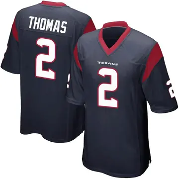 Youth Nike Houston Texans Tavierre Thomas Navy Blue Team Color Jersey - Game