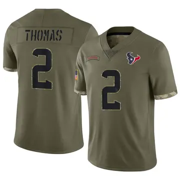 Youth Nike Houston Texans Tavierre Thomas Olive 2022 Salute To Service Jersey - Limited